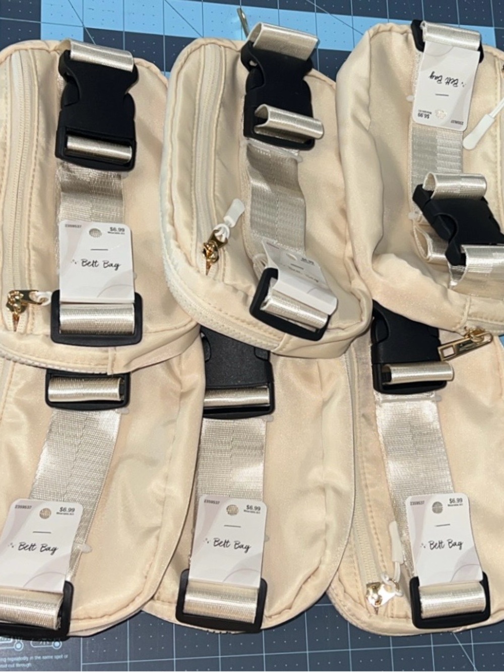 Cream colored Belt Bags